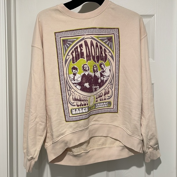 NEW | Daydreamer The Doors Poster Crewneck Sweatshirt Cream‎ M - Picture 3 of 10